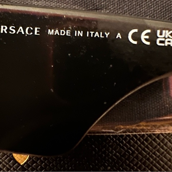 Authentic Versace Black and Gold Luxury Sunglasses Model 4402 with case and box main image 8